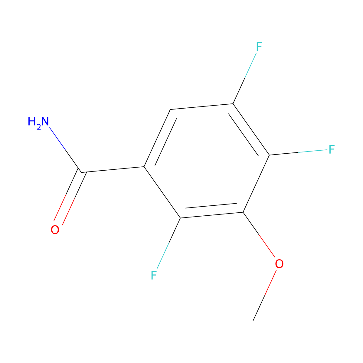 2,4,5-Trifluoro-3-methoxybenzamide molecular structure, CAS 112811-64-0