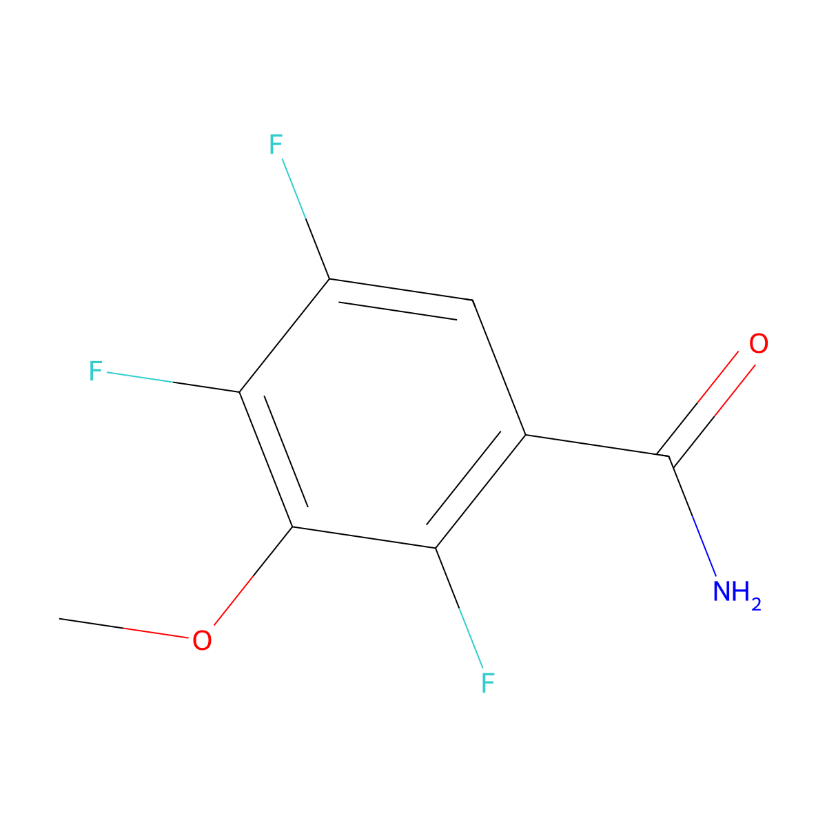 2,4,5-Trifluoro-3-methoxybenzamide molecular structure, CAS 112811-64-0