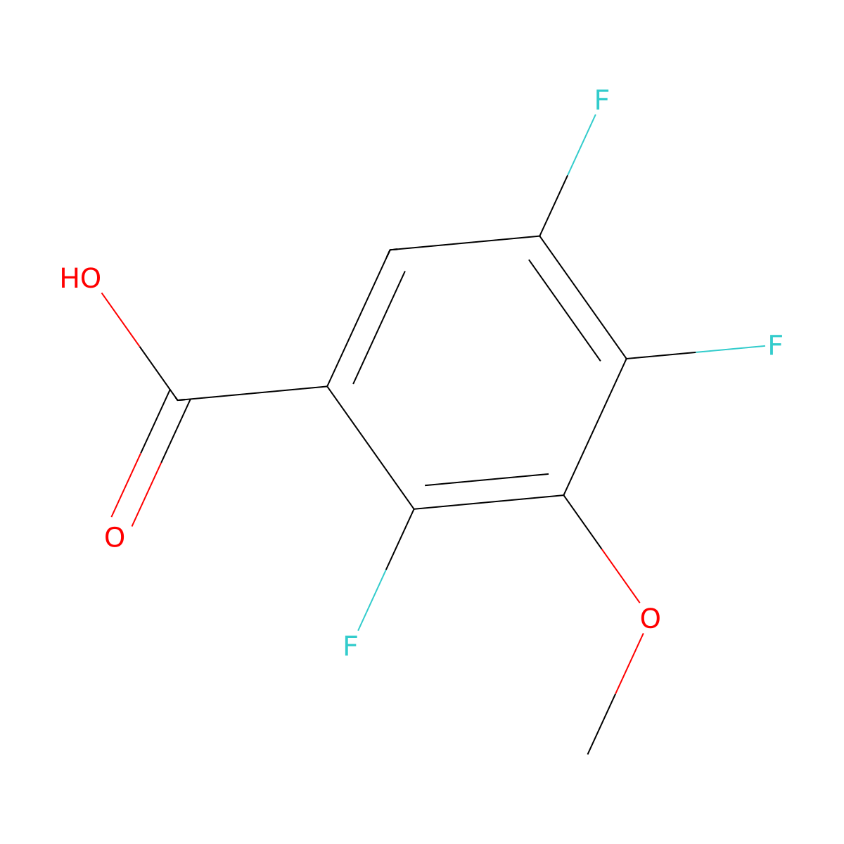 2,4,5-Trifluoro-3-methoxybenzoic acid molecular structure, CAS 112811-65-1