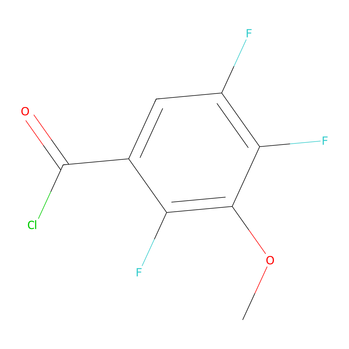 2,4,5-Trifluoro-3-methoxybenzoyl chloride molecular structure, CAS 112811-66-2