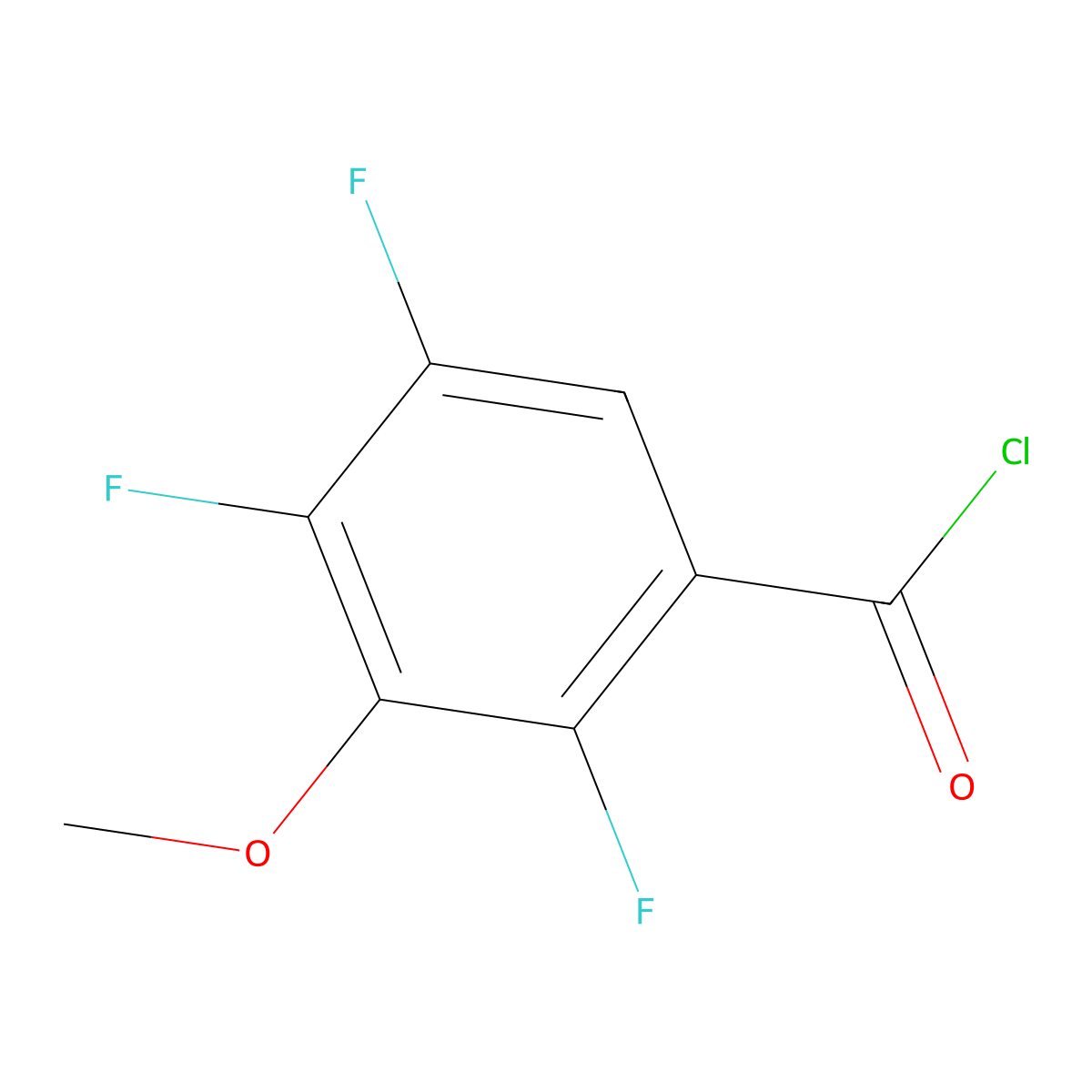 2,4,5-Trifluoro-3-methoxybenzoyl chloride molecular structure, CAS 112811-66-2
