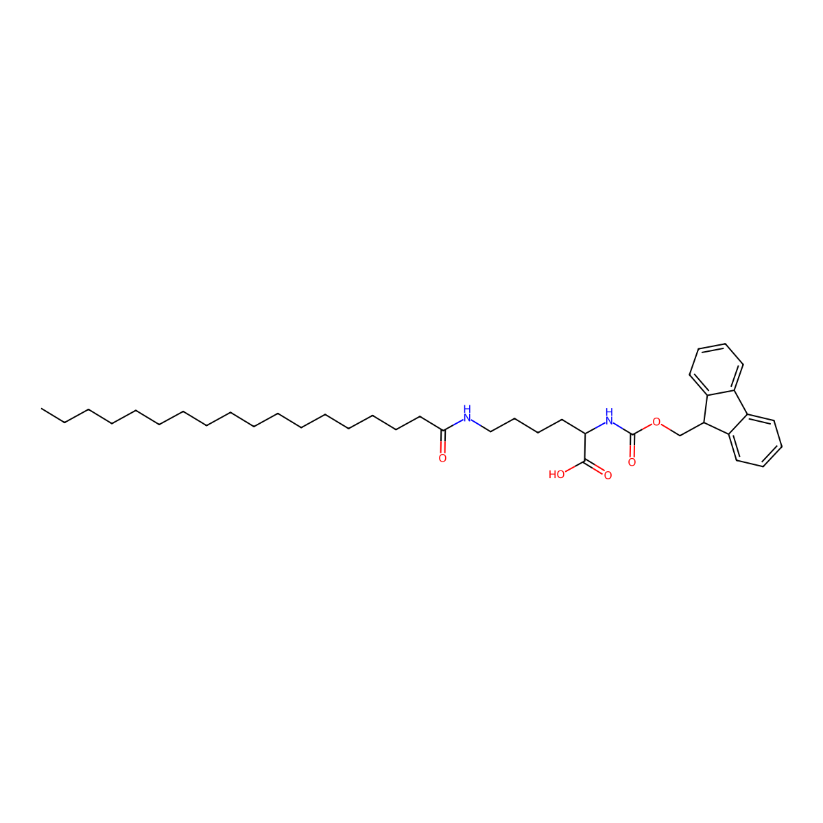 Nalpha-Fmoc-Nepsilon-Stearoyl-L-Lysine molecular structure, CAS 1128181-25-8