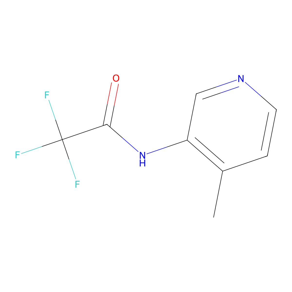 2,2,2-trifluoro-N-(4-methylpyridin-3-yl)acetamide molecular structure, CAS 1128192-05-1