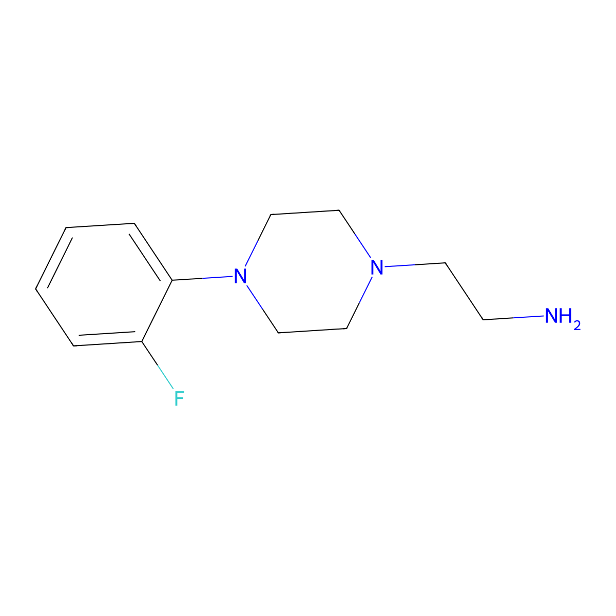 2-[4-(2-Fluorophenyl)piperazin-1-yl]ethanamine molecular structure, CAS 112822-55-6
