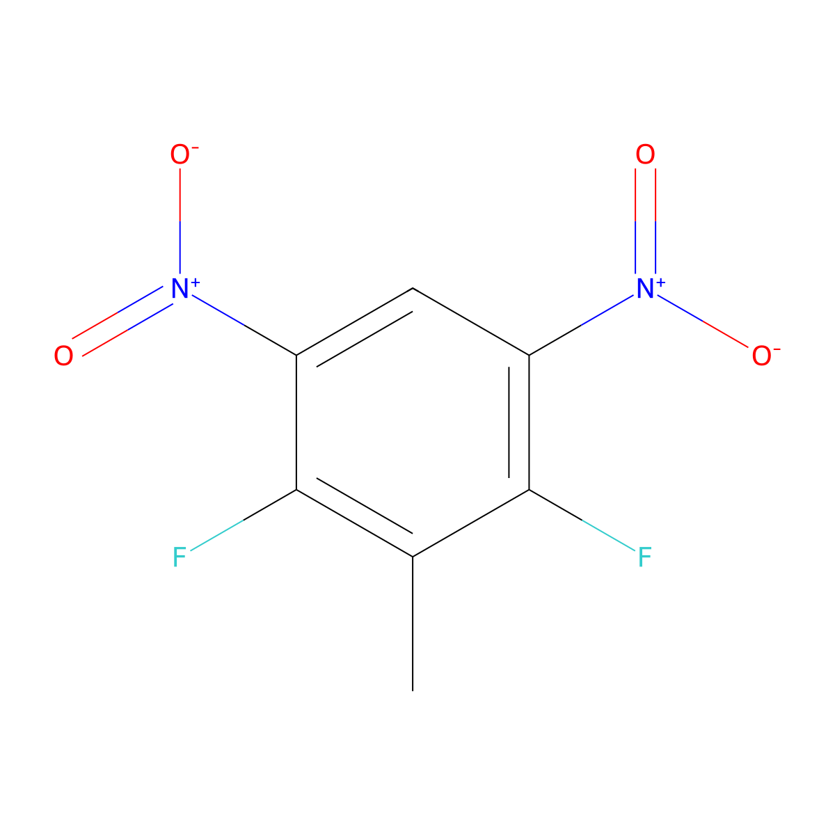 2,4-Difluoro-3-methyl-1,5-dinitrobenzene molecular structure, CAS 112822-76-1
