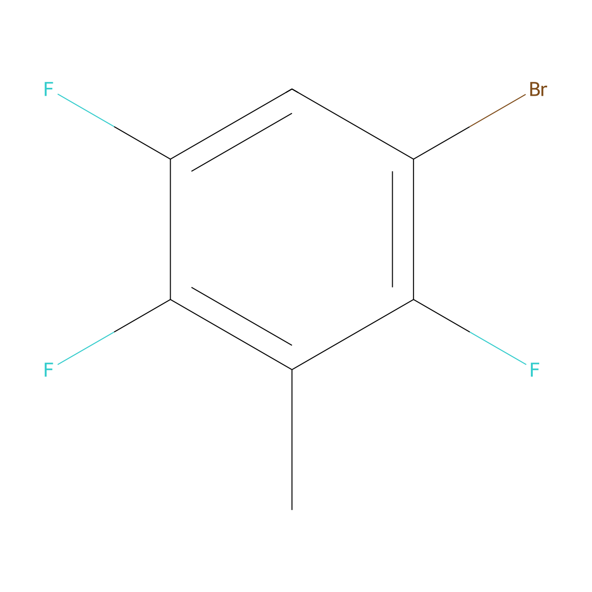 1-Bromo-2,4,5-trifluoro-3-methylbenzene molecular structure, CAS 112822-82-9