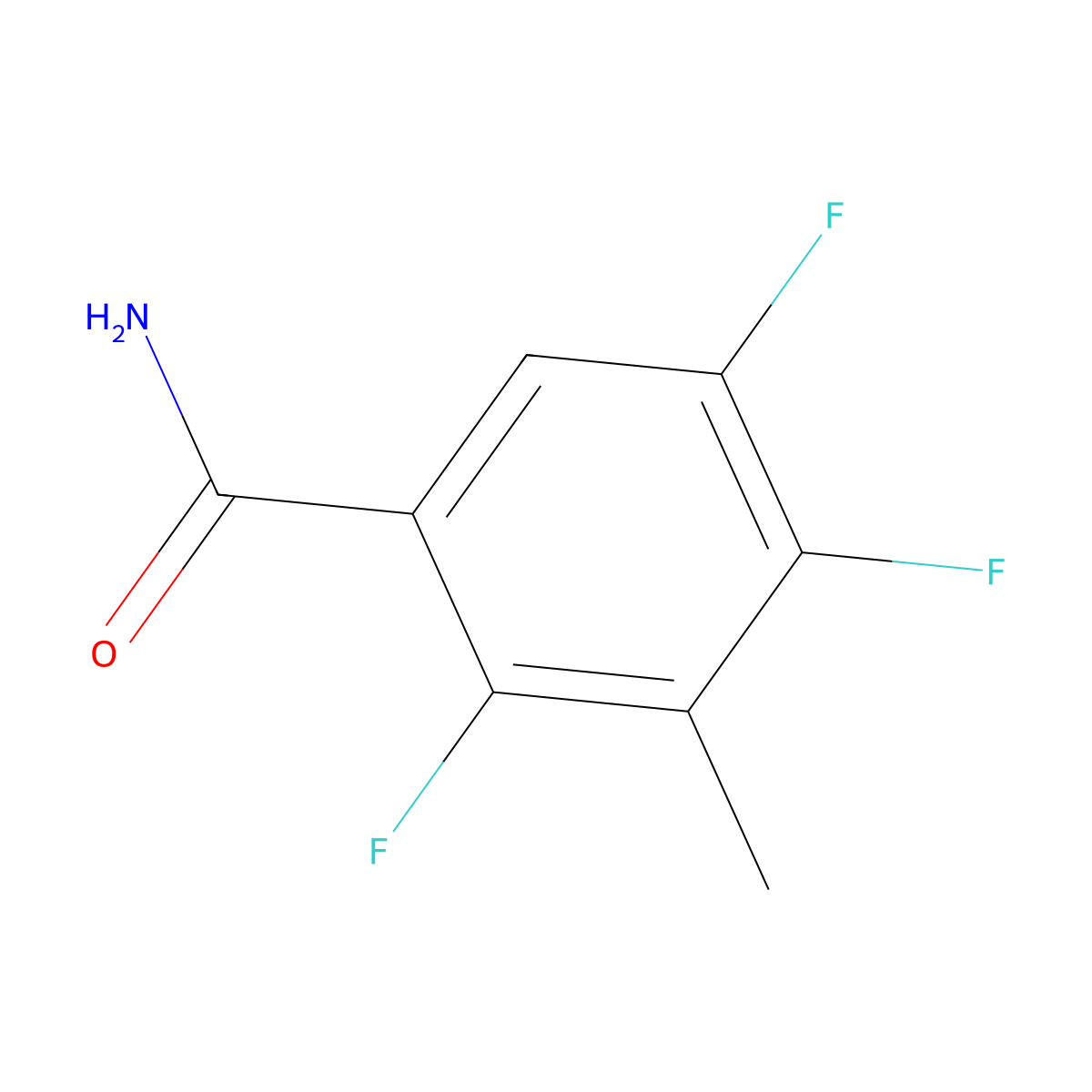 2,4,5-Trifluoro-3-methylbenzamide molecular structure, CAS 112822-84-1