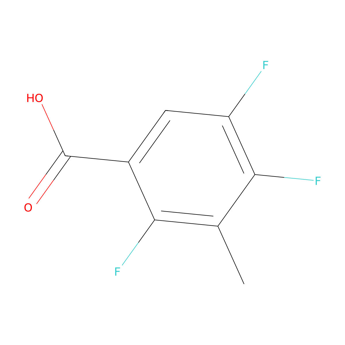 2,4,5-Trifluoro-3-methylbenzoic acid molecular structure, CAS 112822-85-2