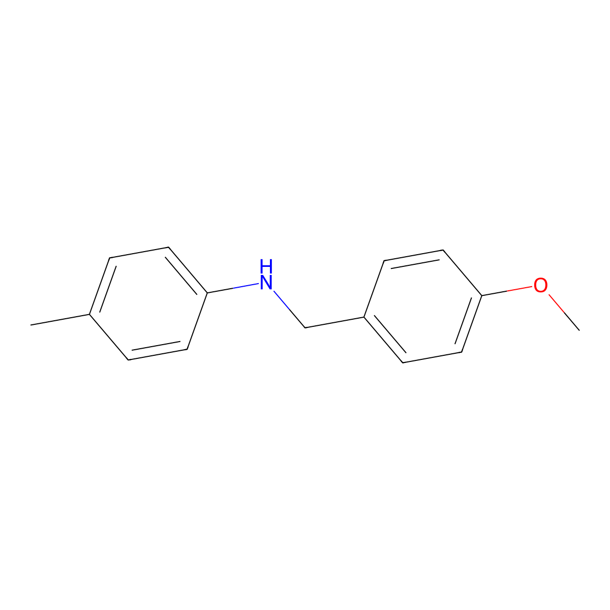 N-[(4-methoxyphenyl)methyl]-4-methylaniline molecular structure, CAS 112825-69-1