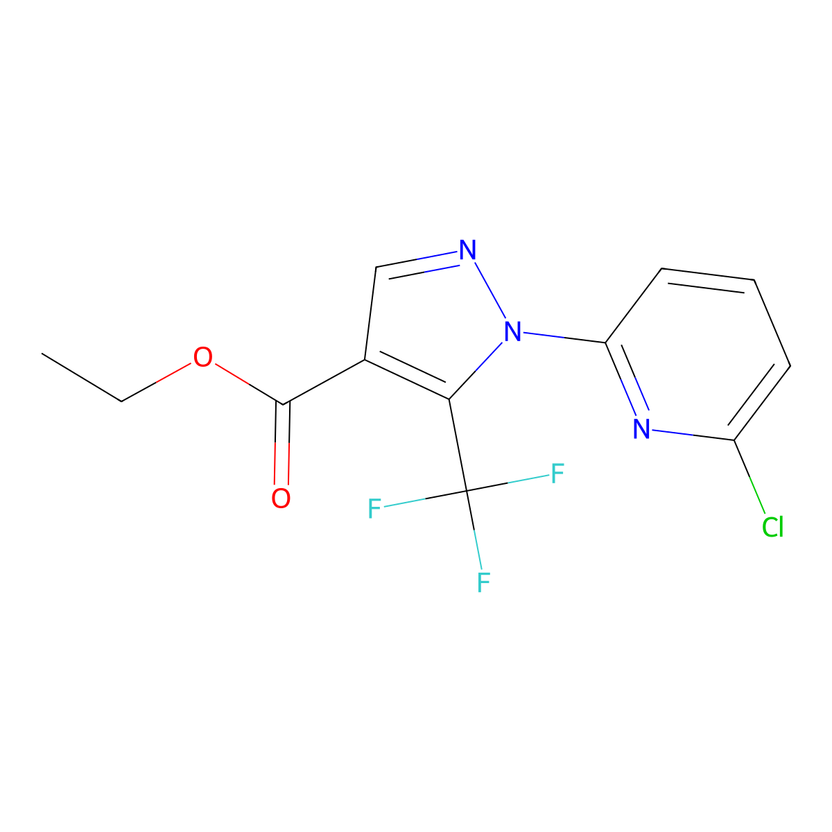 Ethyl 1-(6-chloropyridin-2-yl)-5-(trifluoromethyl)-1h-pyrazole-4-carboxylate molecular structure, CAS 1128268-00-7