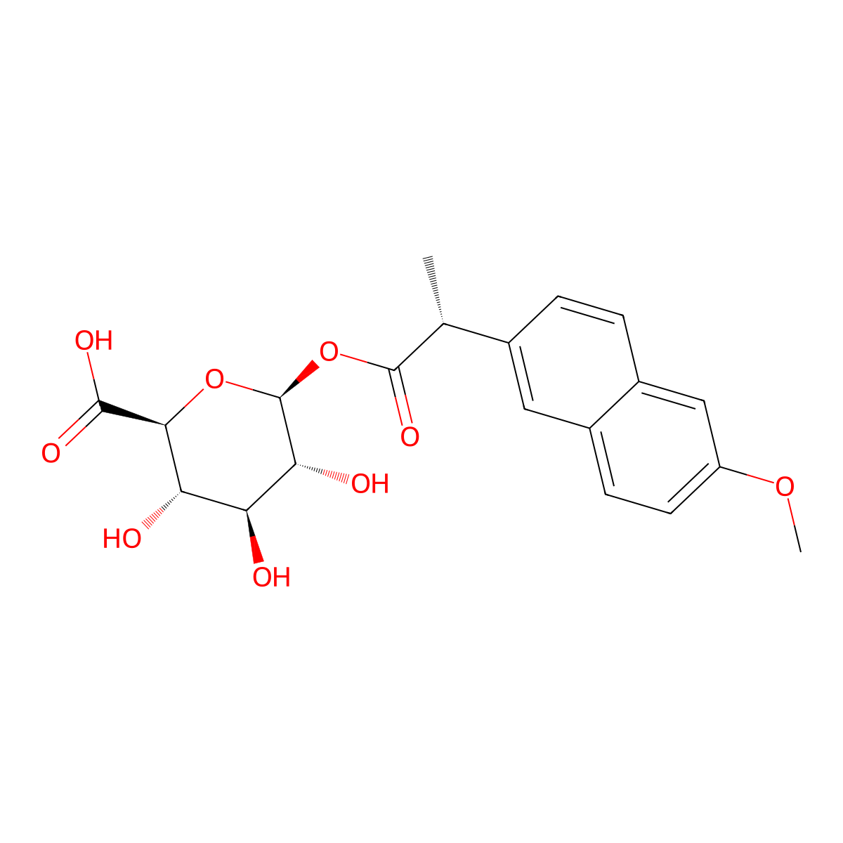 (R)-Naproxen acyl-B-D-glucuronide molecular structure, CAS 112828-15-6