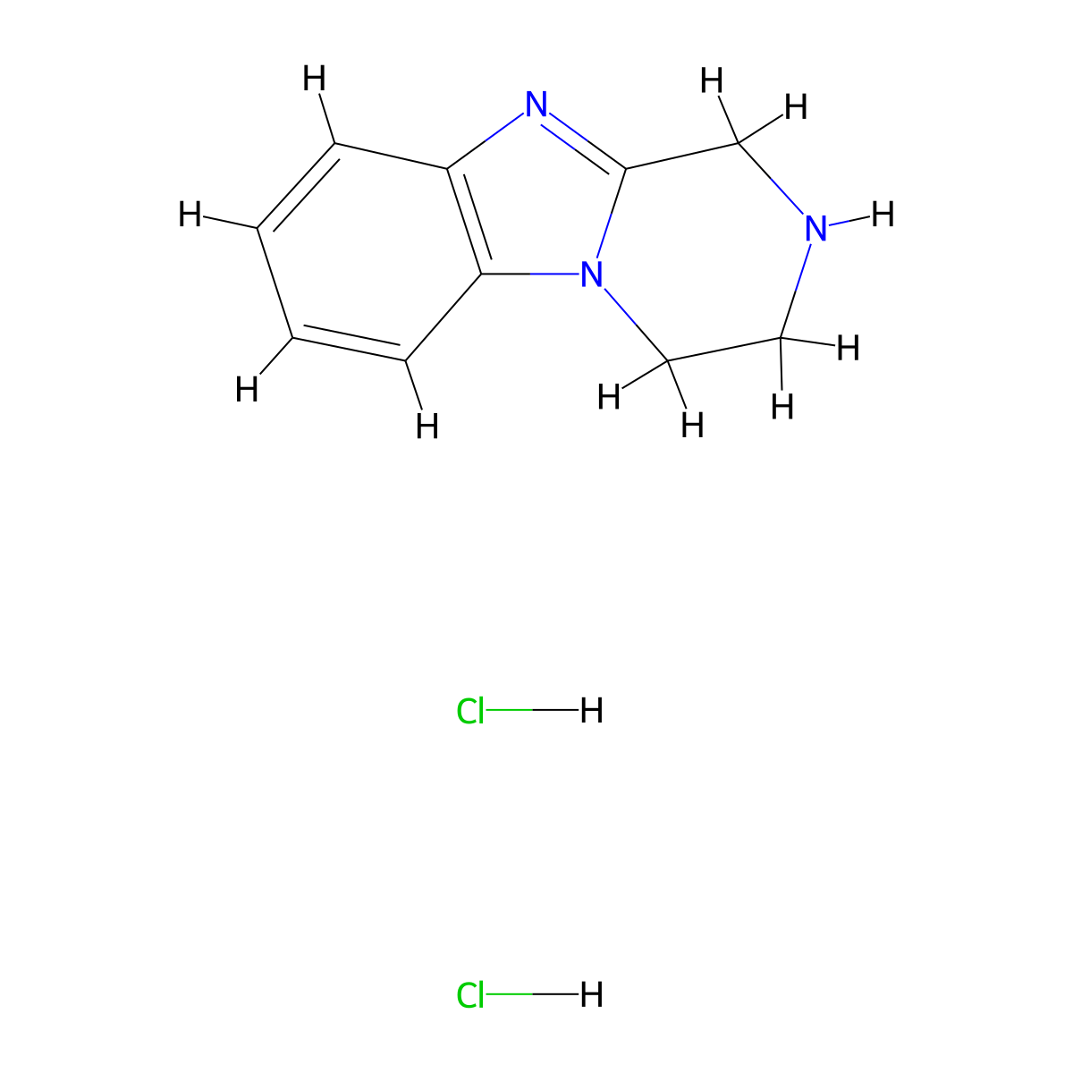 1,8,11-Triazatricyclo(7.4.0.0,2,7)trideca-2,4,6,8-tetraene dihydrochloride molecular structure, CAS 112842-83-8