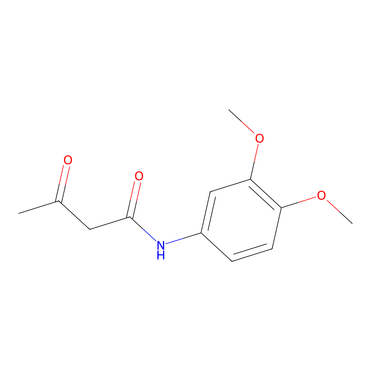 N-(3,4-dimethoxyphenyl)-3-oxobutanamide molecular structure, CAS 112854-82-7