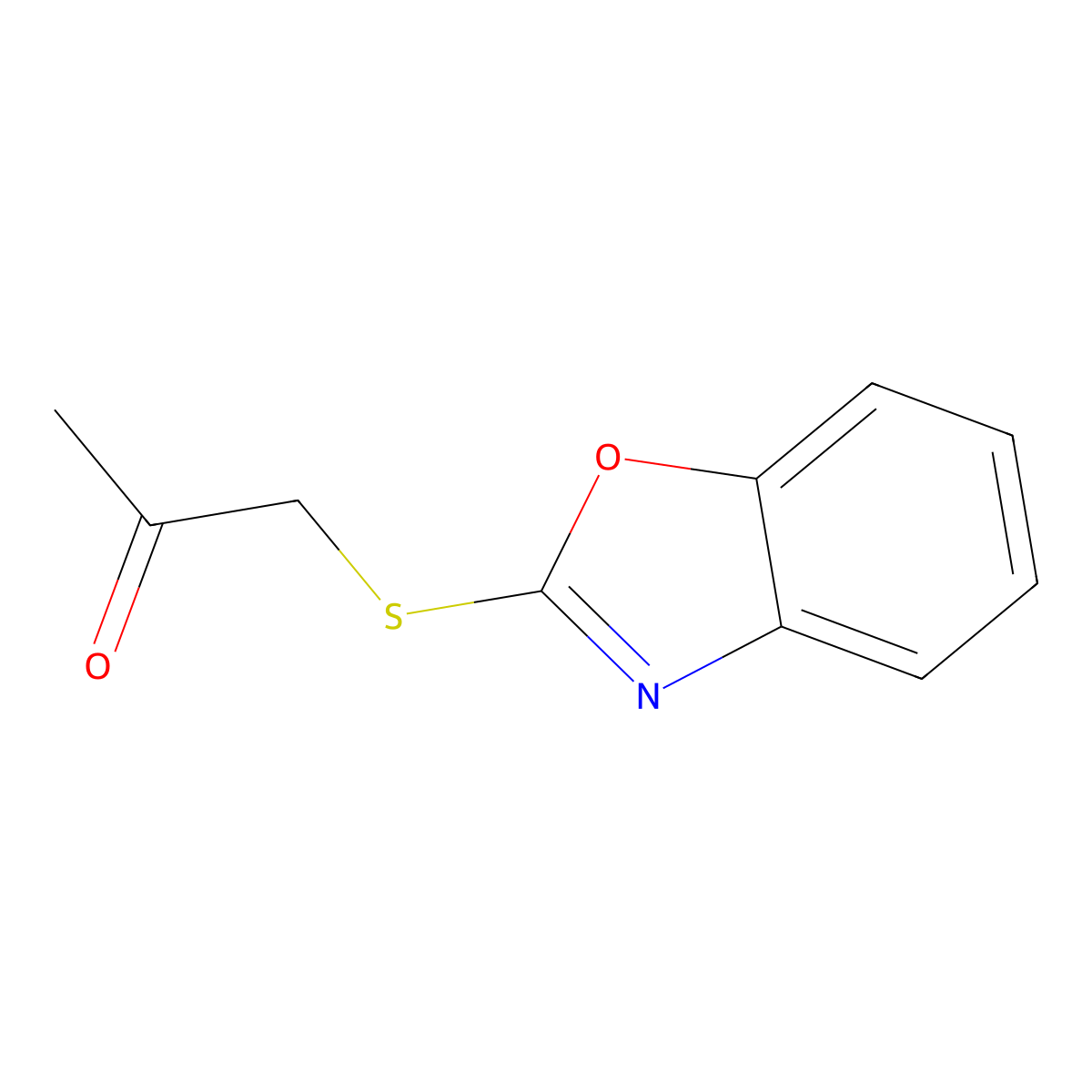 1-(Benzoxazol-2-ylthio)-propan-2-one molecular structure, CAS 112854-83-8