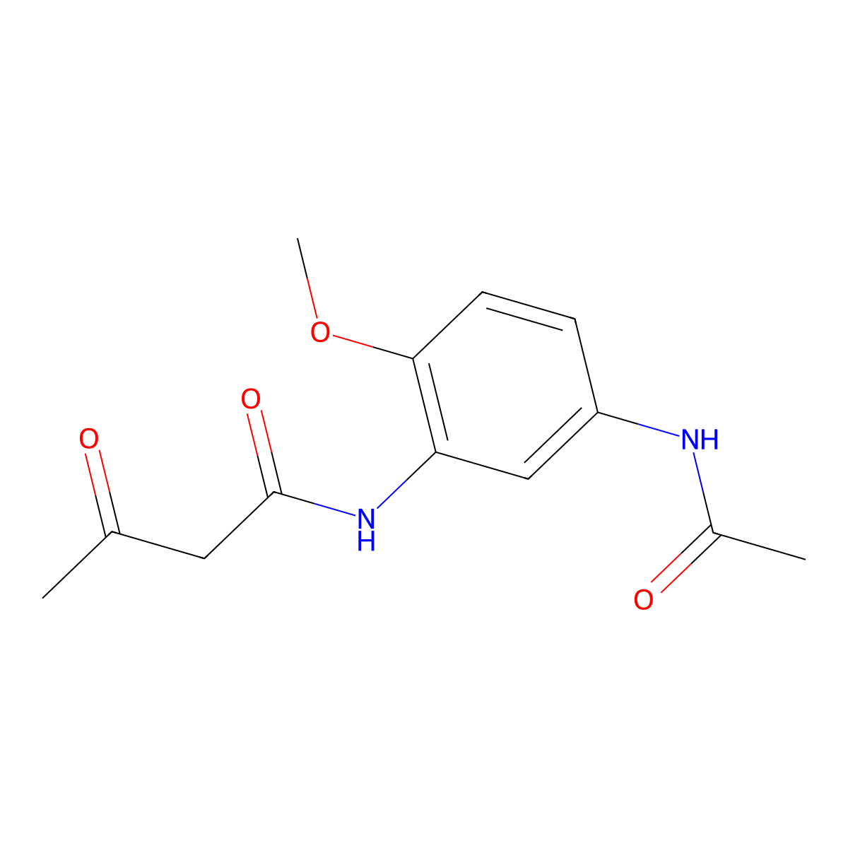 N-(5-acetamido-2-methoxyphenyl)-3-oxobutanamide molecular structure, CAS 112854-88-3