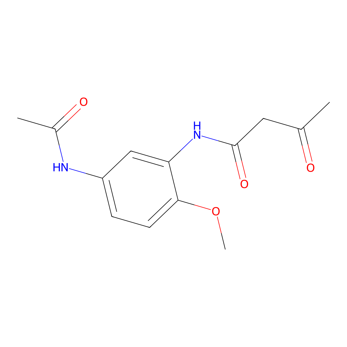 N-(5-acetamido-2-methoxyphenyl)-3-oxobutanamide molecular structure, CAS 112854-88-3