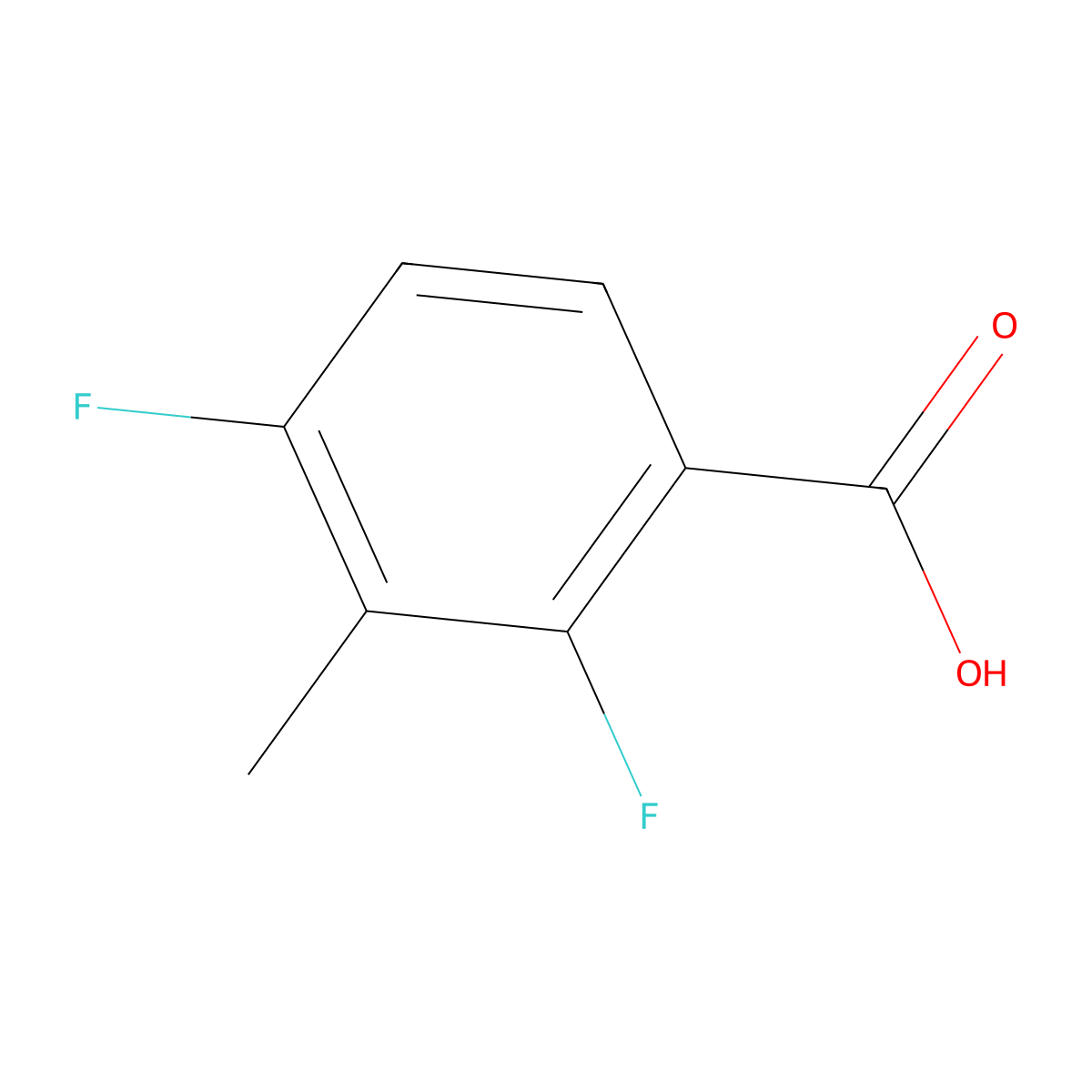 2,4-Difluoro-3-methylbenzoic acid molecular structure, CAS 112857-68-8