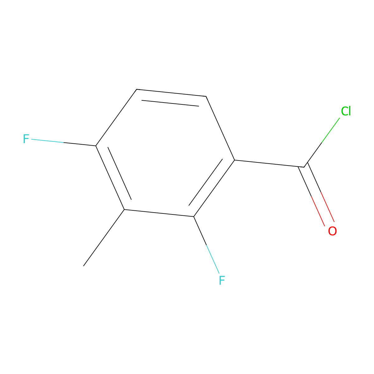 2,4-Difluoro-3-methylbenzoyl chloride molecular structure, CAS 112857-70-2
