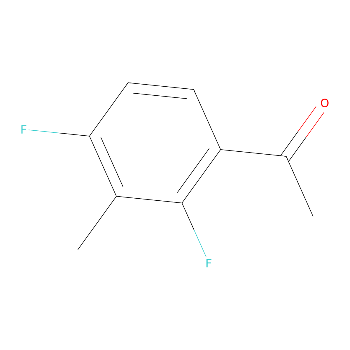 1-(2,4-Difluoro-3-methylphenyl)ethanone molecular structure, CAS 112857-80-4