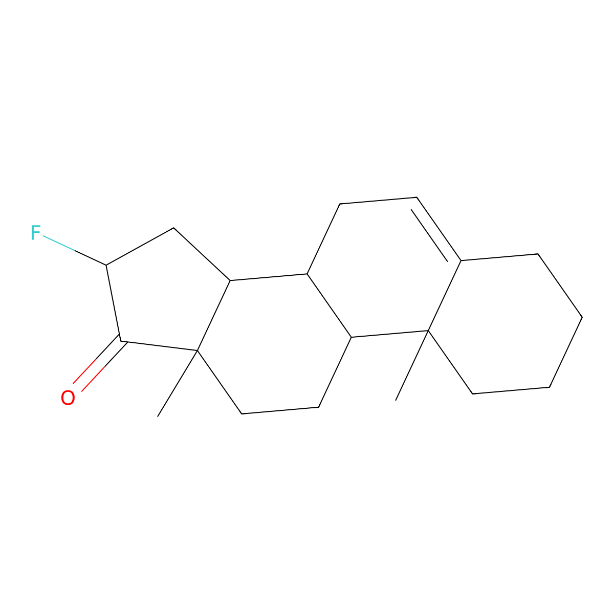 Fluasterone molecular structure, CAS 112859-71-9