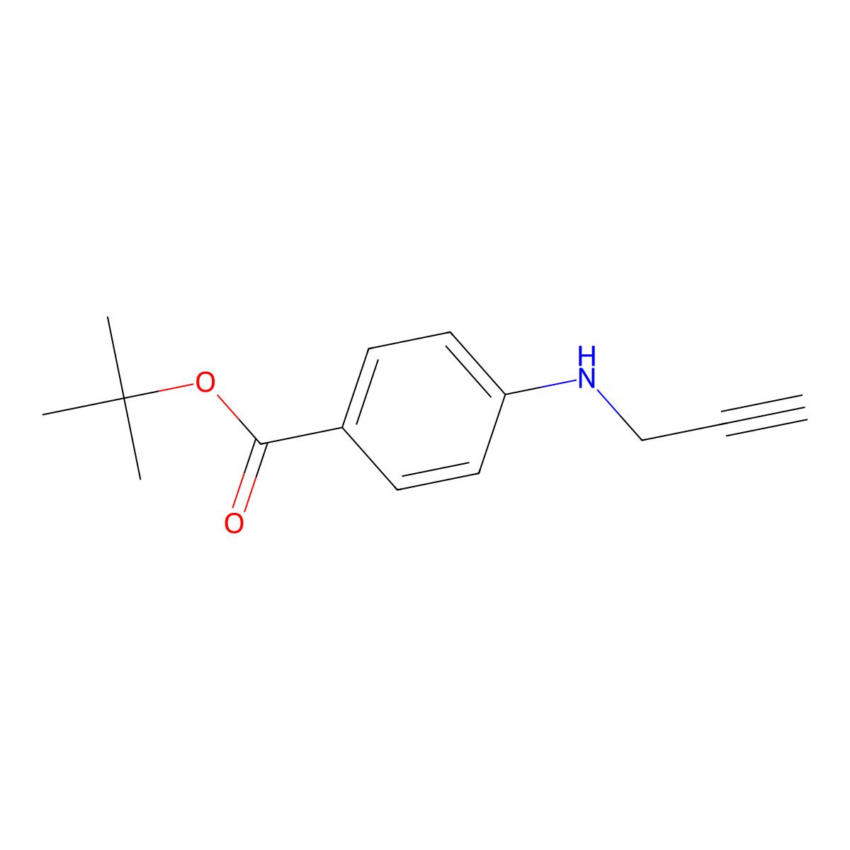 Tert-butyl 4-(2-propynylamino)benzoate molecular structure, CAS 112888-76-3