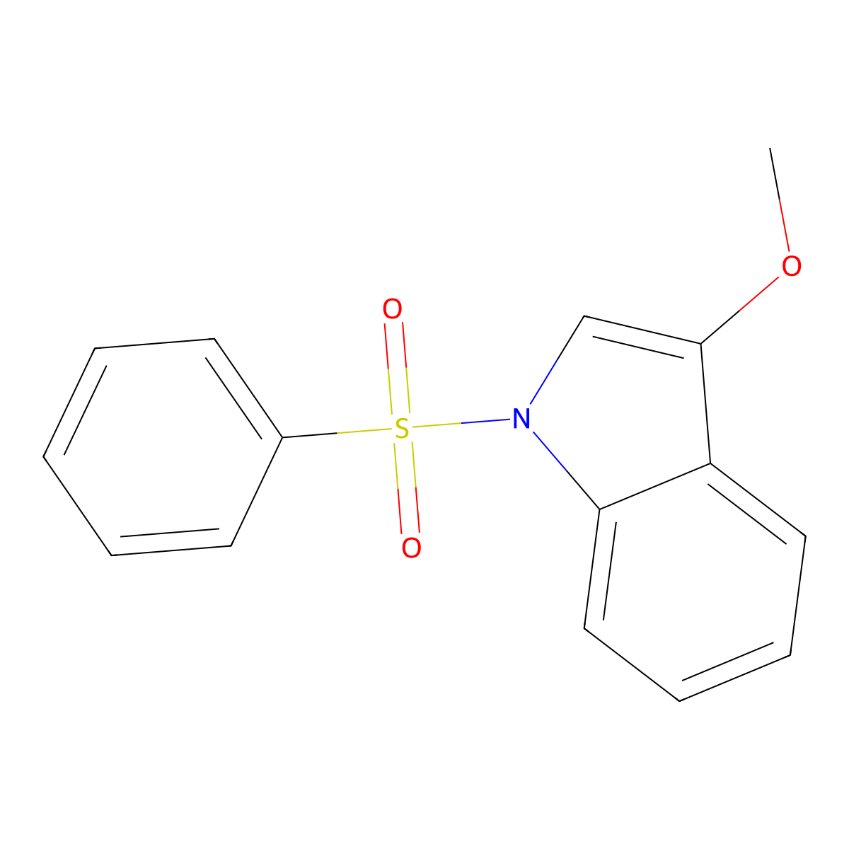 1-Benzenesulfonyl-3-methoxy-1H-indole molecular structure, CAS 112890-10-5