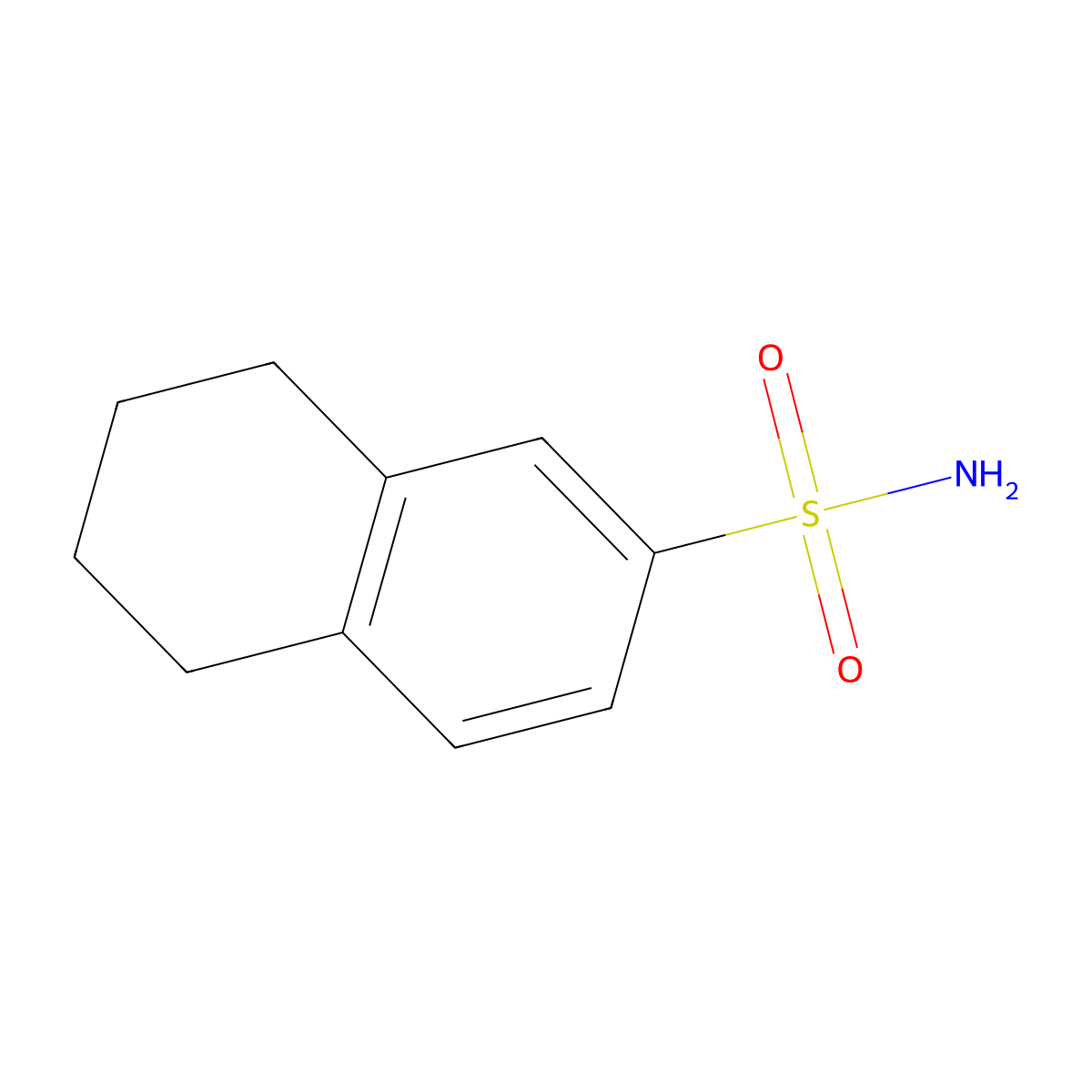 5,6,7,8-Tetrahydronaphthalene-2-sulfonamide molecular structure, CAS 112894-45-8