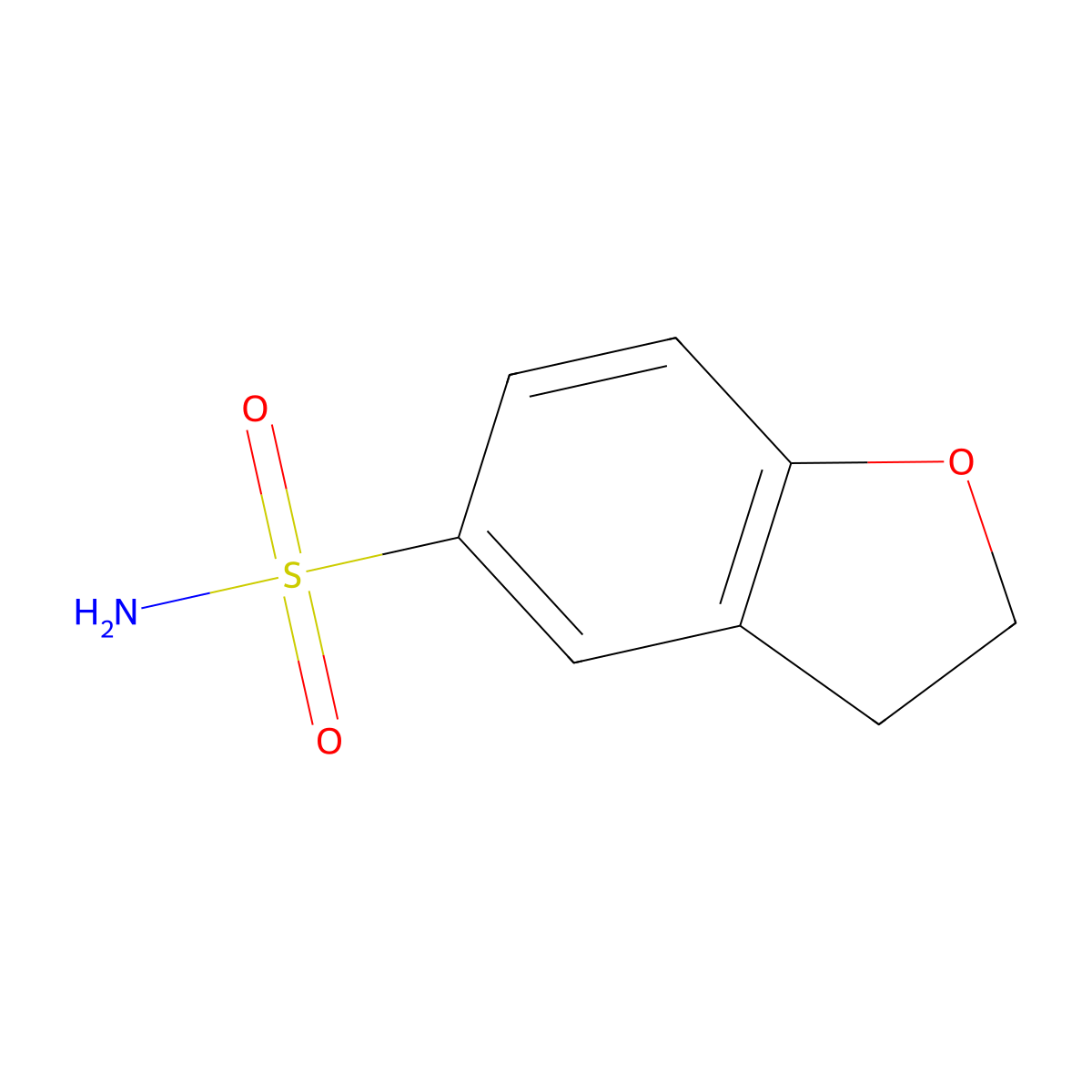 2,3-Dihydro-1-benzofuran-5-sulfonamide molecular structure, CAS 112894-47-0