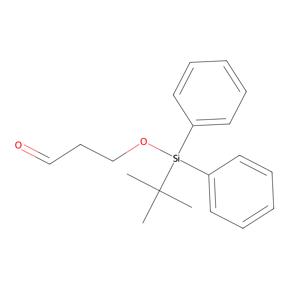Propanal, 3-[[(1,1-dimethylethyl)diphenylsilyl]oxy]- molecular structure, CAS 112897-03-7