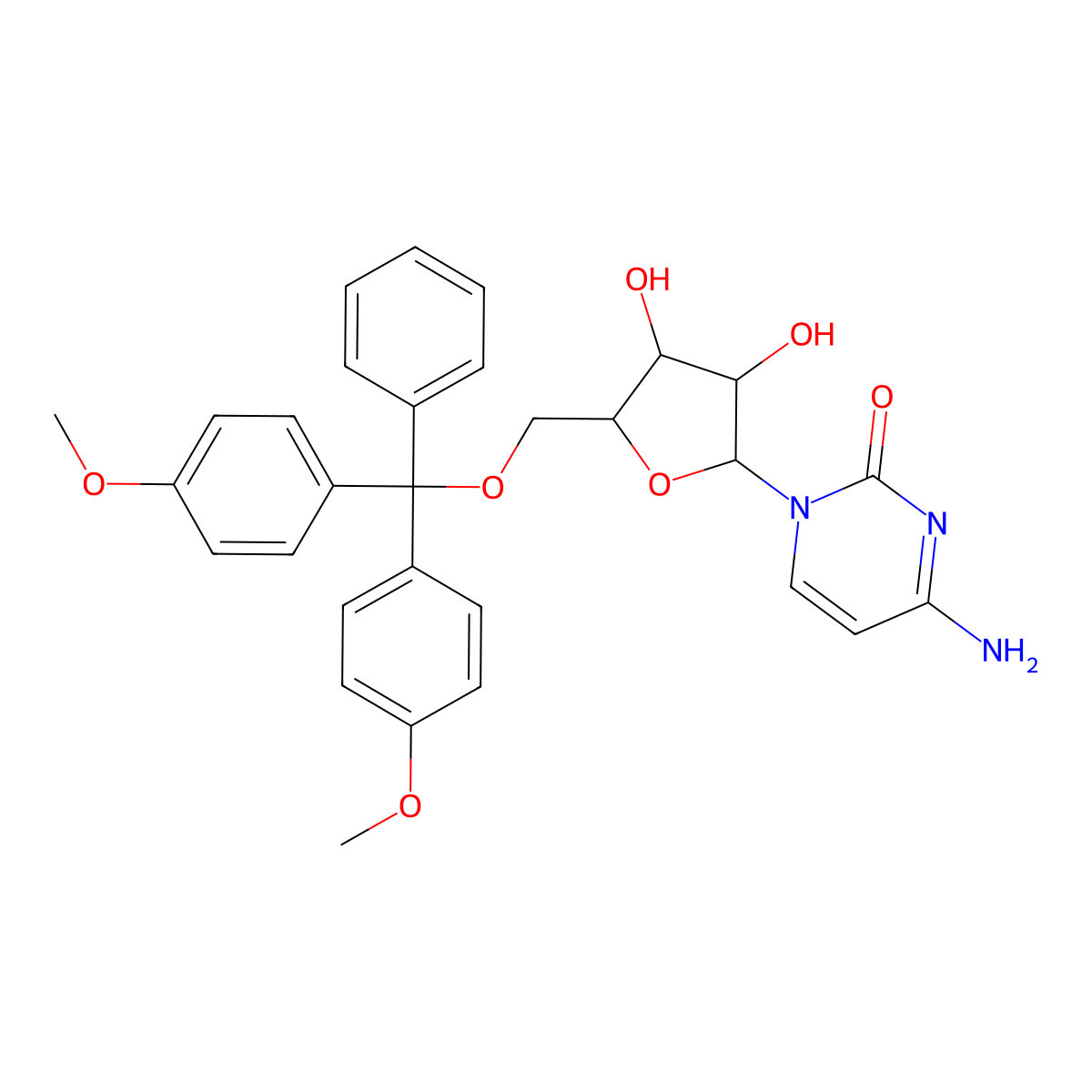 Cytidine,5'-O-[bis(4-methoxyphenyl)phenylmethyl]-(9CI) molecular structure, CAS 112897-99-1