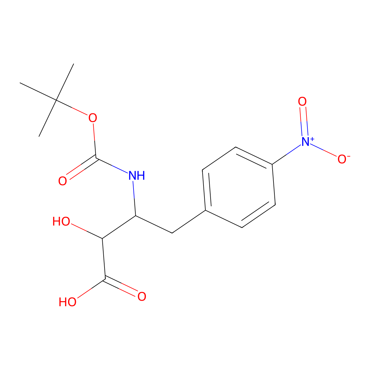 (2S,3R)-3-(Boc-amino)-2-hydroxy-4-(4-nitrophenyl)butyric acid molecular structure, CAS 112898-24-5