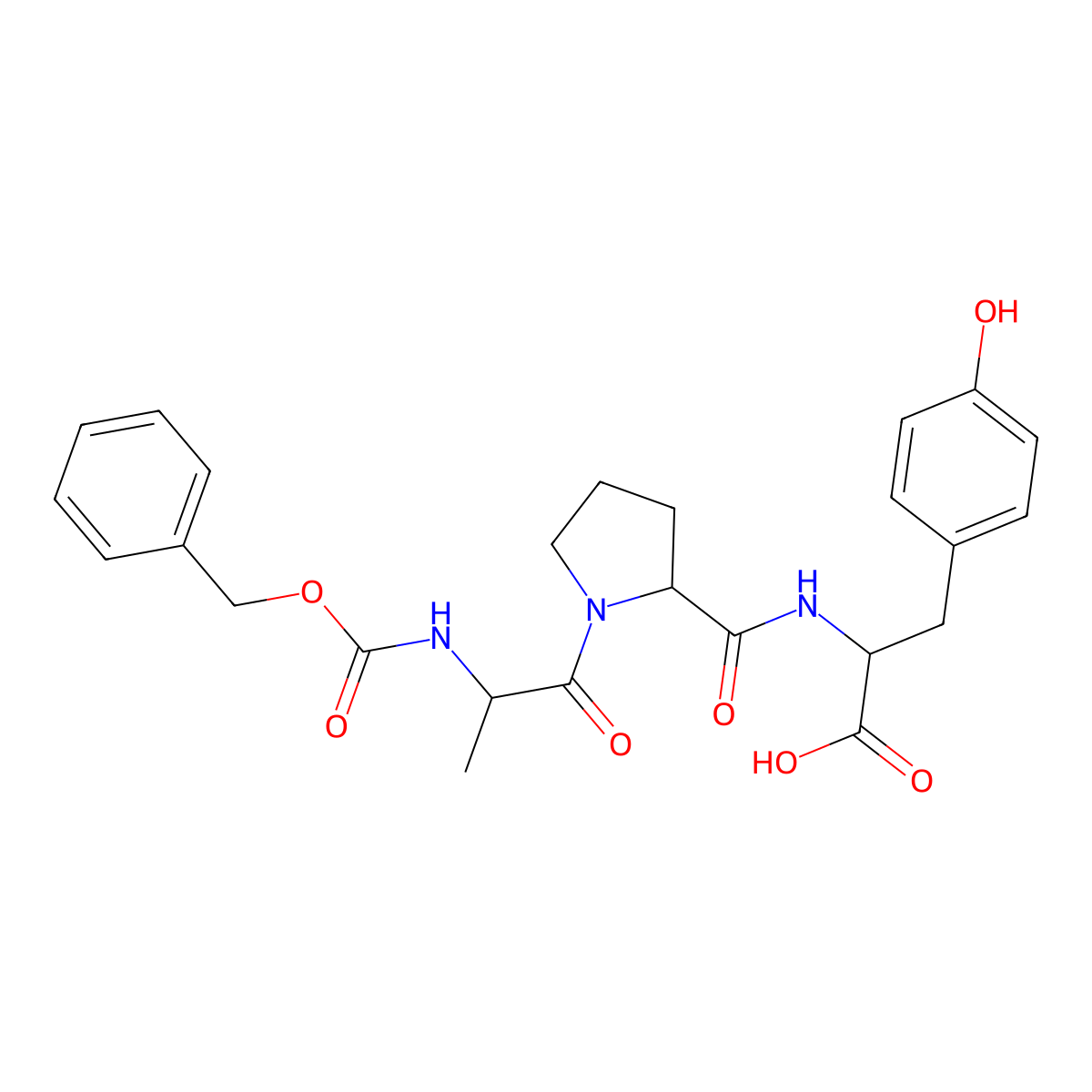 Z-Ala-Pro-Tyr-OH molecular structure, CAS 112898-29-0
