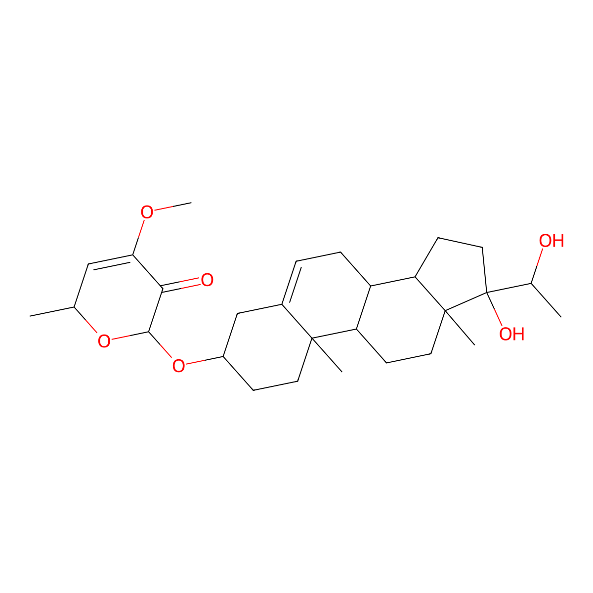 Periplocogenin molecular structure, CAS 112899-63-5