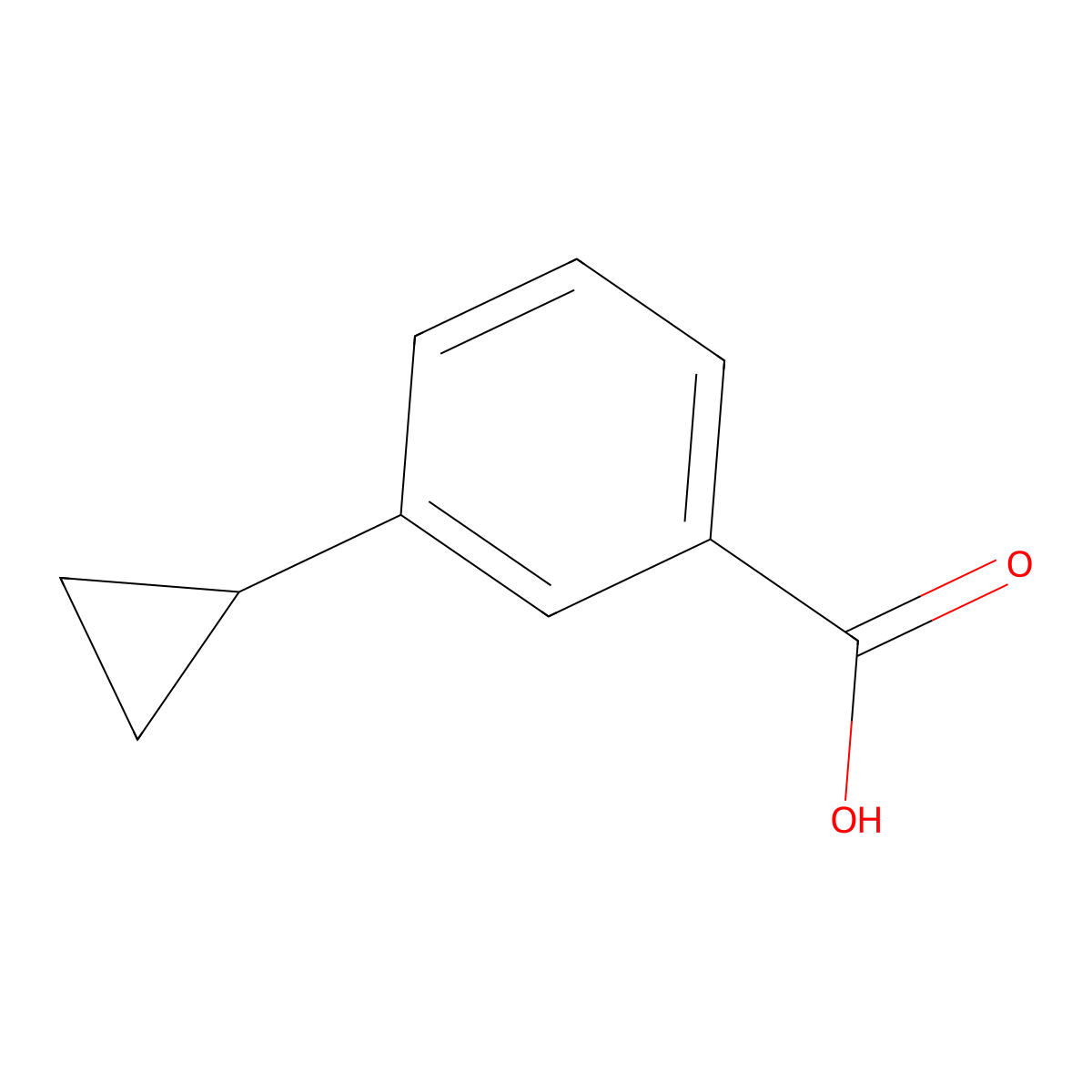 3-Cyclopropylbenzoic acid molecular structure, CAS 1129-06-2