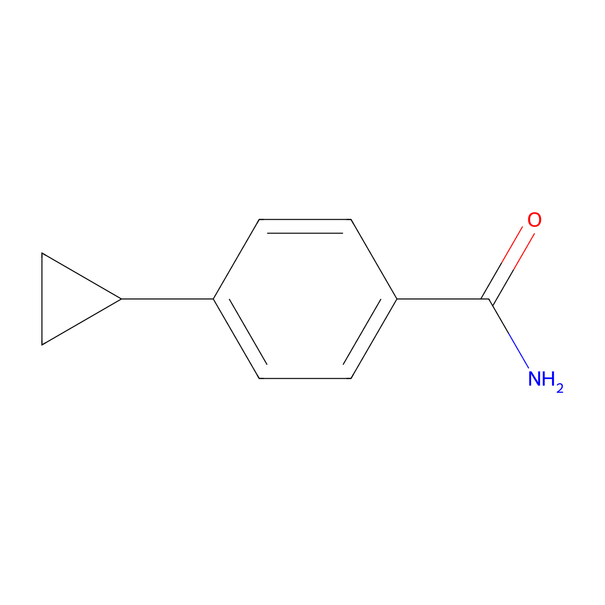 4-Cyclopropylbenzamide molecular structure, CAS 1129-08-4