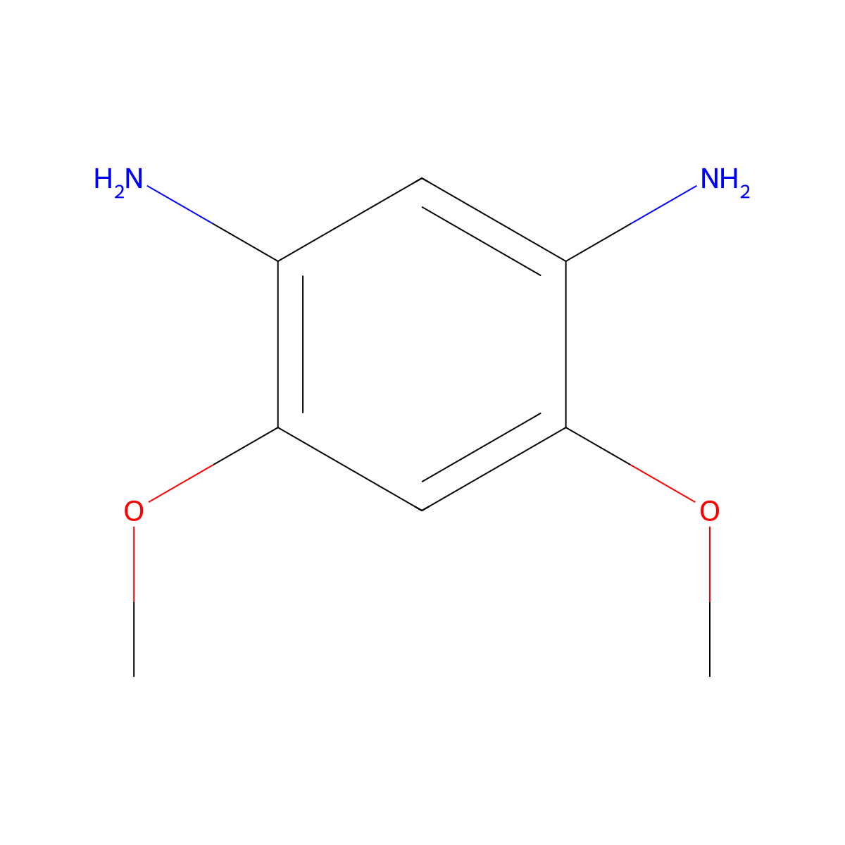 1,3-Benzenediamine, 4,6-dimethoxy- molecular structure, CAS 1129-15-3