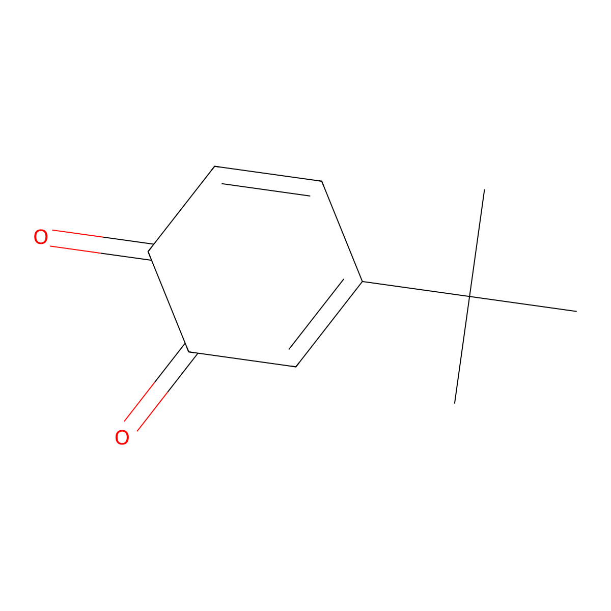 3,5-Cyclohexadiene-1,2-dione, 4-(1,1-dimethylethyl)- molecular structure, CAS 1129-21-1