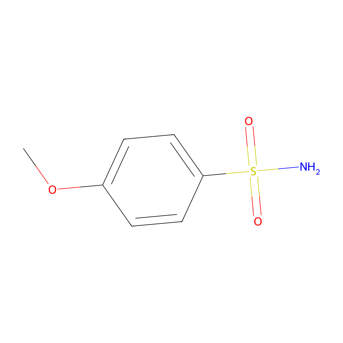 4-Methoxybenzenesulfonamide molecular structure, CAS 1129-26-6