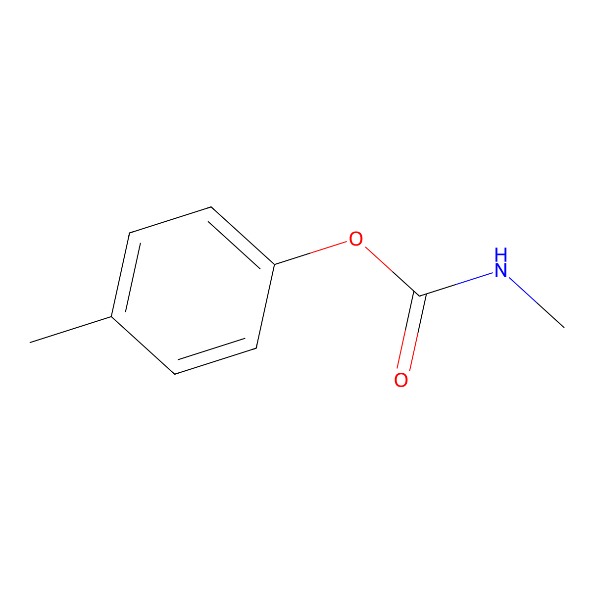 Carbamic acid, methyl-, 4-methylphenyl ester molecular structure, CAS 1129-48-2
