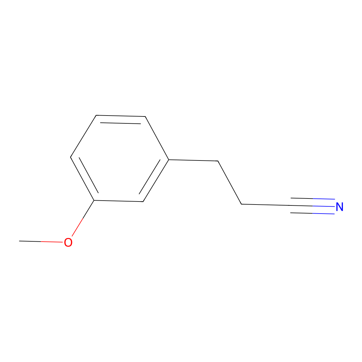 3-(3-Methoxyphenyl)propanenitrile molecular structure, CAS 1129-59-5