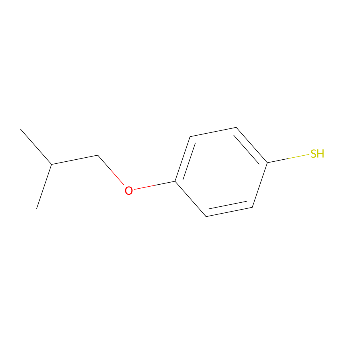 4-iso-Butoxythiophenol molecular structure, CAS 1129-77-7