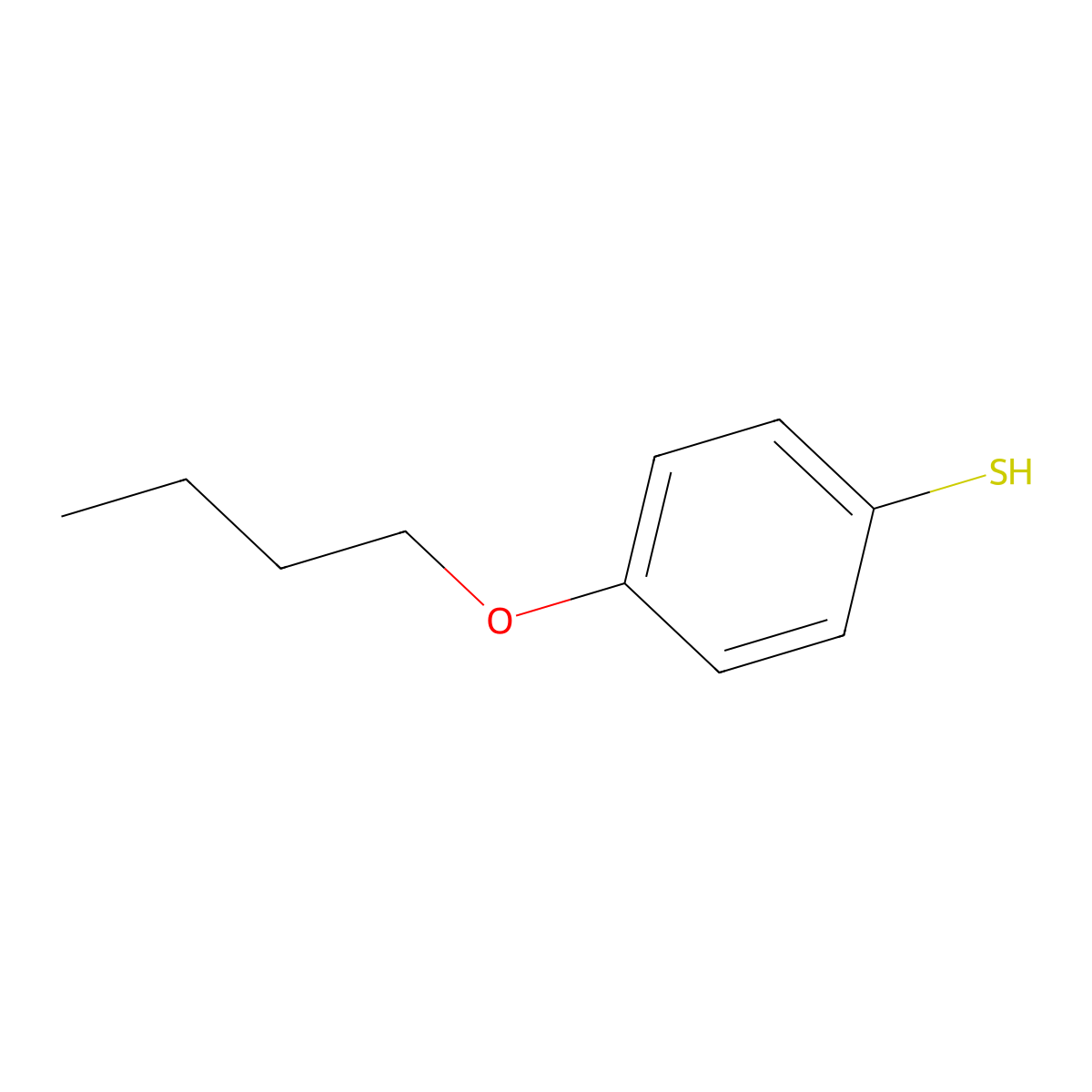 4-Butoxybenzenethiol molecular structure, CAS 1129-79-9