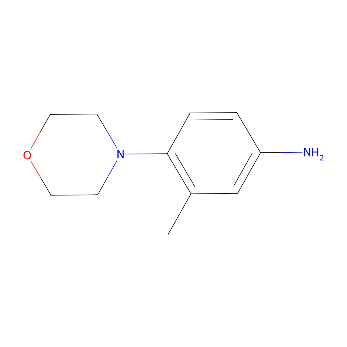 3-Methyl-4-morpholinoaniline molecular structure, CAS 112900-82-0