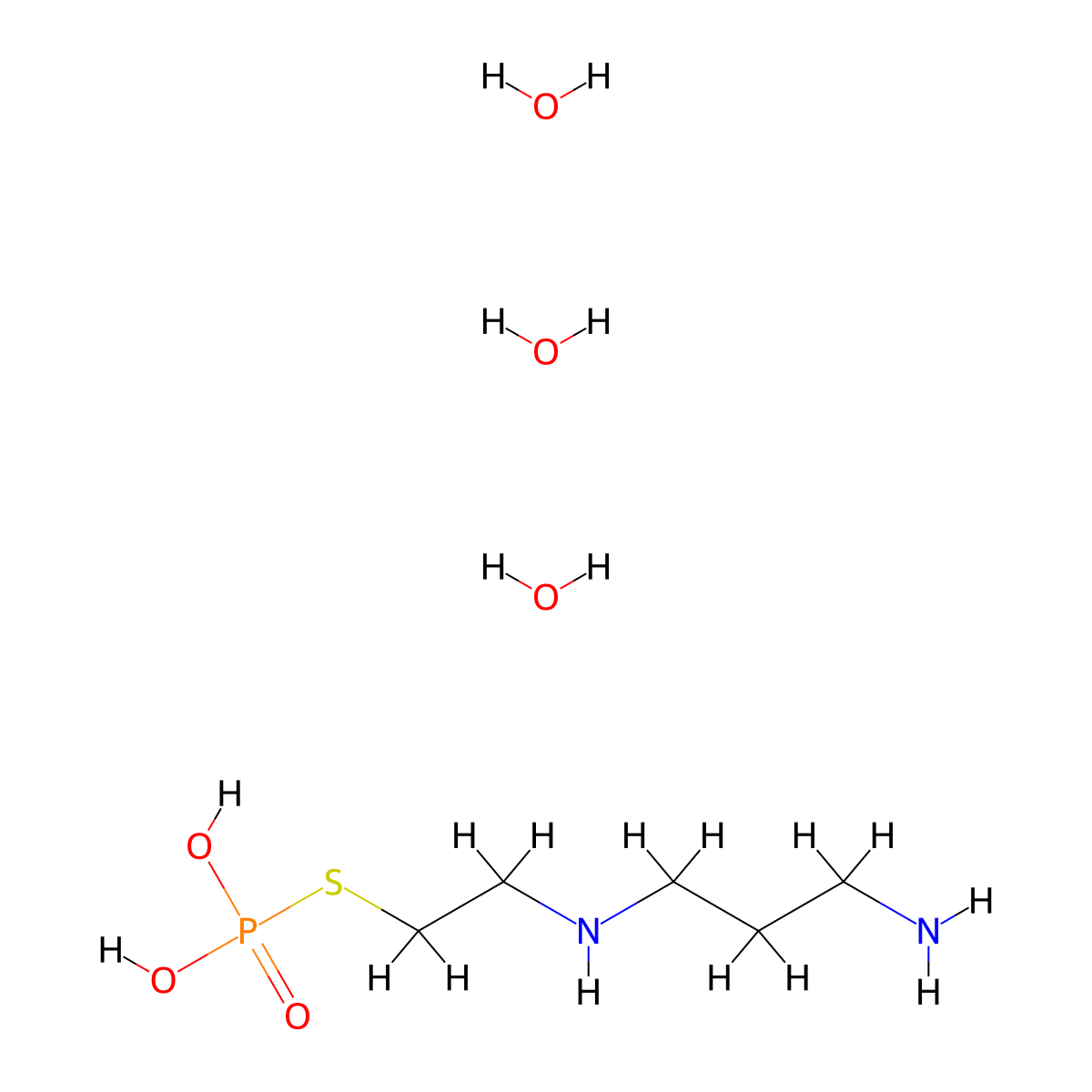 Amifostine Trihydrate molecular structure, CAS 112901-68-5