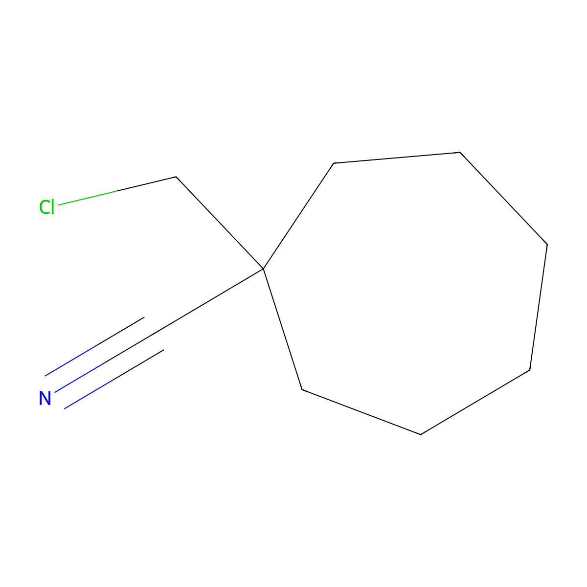 1-(Chloromethyl)cycloheptane-1-carbonitrile molecular structure, CAS 112905-99-4