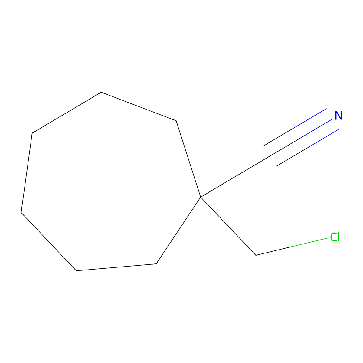 1-(Chloromethyl)cycloheptane-1-carbonitrile molecular structure, CAS 112905-99-4