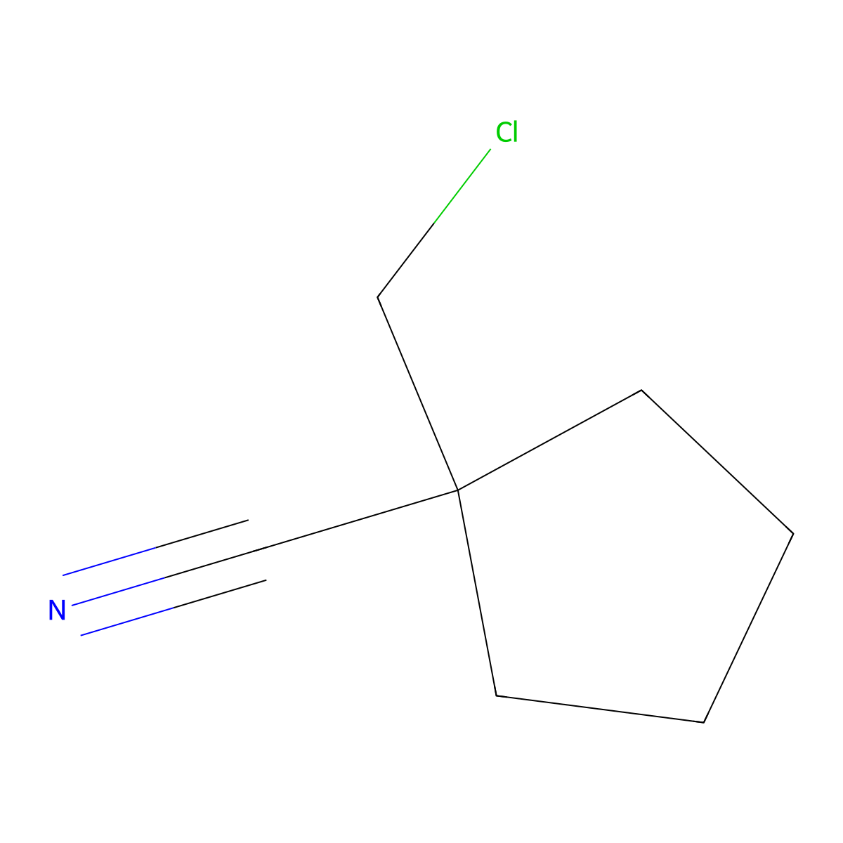 1-Chloromethyl-cyclopentanecarbonitrile molecular structure, CAS 112906-02-2