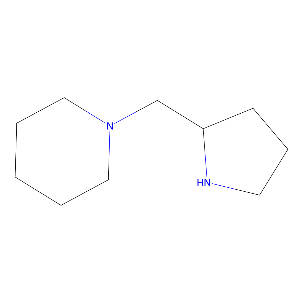 1-[(Pyrrolidin-2-yl)methyl]piperidine molecular structure, CAS 112906-37-3
