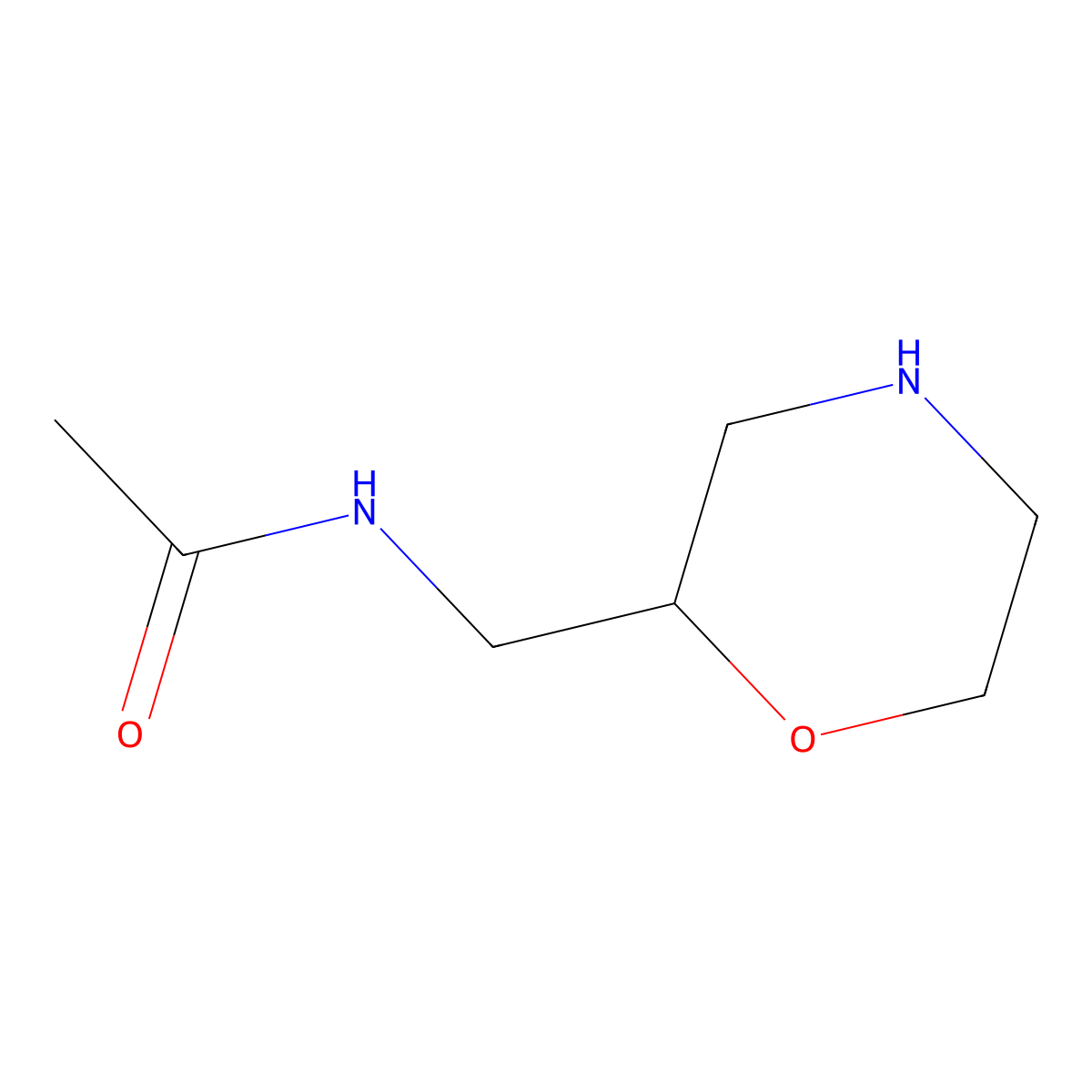 N-(morpholin-2-ylmethyl)acetamide molecular structure, CAS 112913-95-8