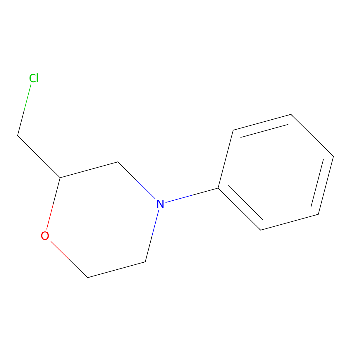 2-(Chloromethyl)-4-phenylmorpholine molecular structure, CAS 112913-98-1